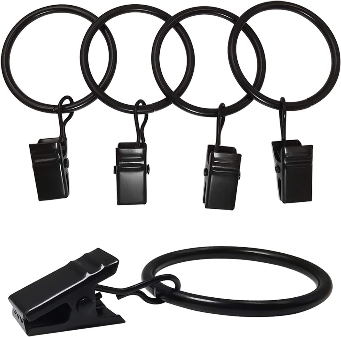 40 Pack Curtain Rings with Clips - Image 7