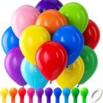 Assorted Latex Rainbow Balloons 100 Pack 12 inch Bright Color Ba