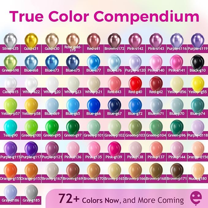 Assorted Latex Rainbow Balloons 100 Pack 12 inch Bright Color Ba - Image 4