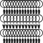 40 Pack Curtain Rings with Clips