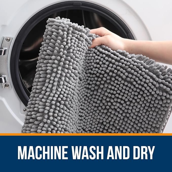 Bathroom Rugs 30x20, Extra Soft Absorbent Chenille Bath Rugs - Image 6