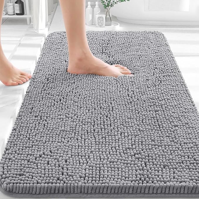 Bathroom Rugs 30x20, Extra Soft Absorbent Chenille Bath Rugs
